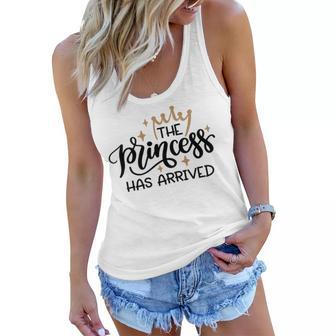 Baby Shower Text Design The Princess Has Arrived Women Flowy Tank | Favorety CA