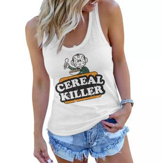 Cereal Killer Food Pun Humor Costume Funny Halloween Gifts Women Flowy Tank | Mazezy