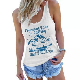 Conneaut Lake Is Calling And I Must Go Conneaut Lake Women Flowy Tank | Mazezy