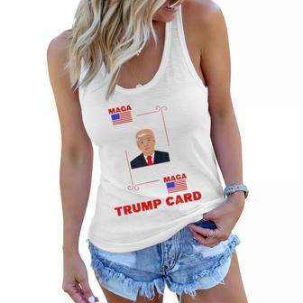 Election 2024 Ace Of Trump Card Maga Political Women Flowy Tank | Mazezy