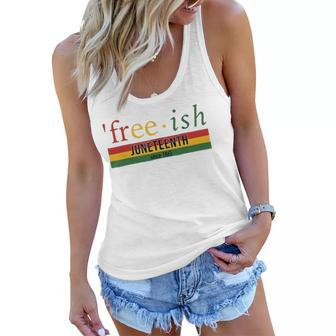 Free-Ish Since 1865 Juneteenth Black Freedom 1865 Black Pride Women Flowy Tank | Mazezy UK