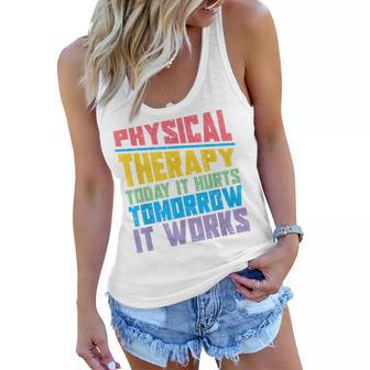 Funny Pt Therapist Pta Physiotherapy Physical Therapy Women Flowy Tank - Seseable