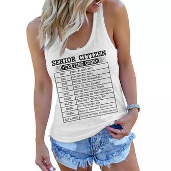 Funny Senior Citizens Texting Code For Old People Grandpa Women Flowy Tank - Seseable