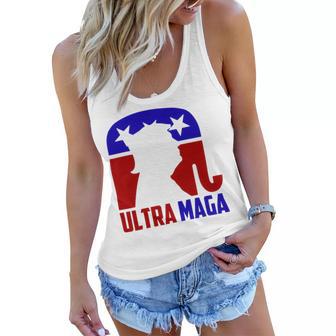 Funny Ultra Maga Gift For Americans Trump Biden Lover Women Flowy Tank | Favorety