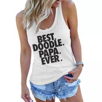 Goldendoodle Papa Best Doodle Papa Ever Dog Lover Gift Women Flowy Tank | Mazezy