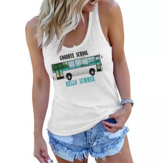 Goodbye School Hello Summer Last Day Design For Students Women Flowy Tank | Favorety