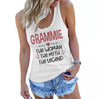 Grammie Grandma Gift Grammie The Woman The Myth The Legend Women Flowy Tank - Seseable