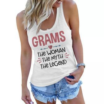 Grams Grandma Gift Grams The Woman The Myth The Legend Women Flowy Tank - Seseable