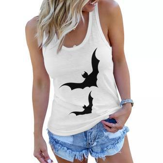 Halloween Two Bats Pattern Women Flowy Tank | Favorety