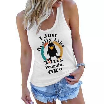 I Really Like This Penguin Ok Women Flowy Tank | Favorety AU