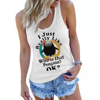 I Really Like Who Is That Penguin Ok Women Flowy Tank | Favorety DE