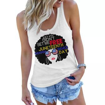 July 4Th Didnt Set Me Free Juneteenth Is My Independence Day Women Flowy Tank - Seseable