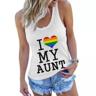 Kids I Love My Gay Aunt Baby Clothes Lgbt Pride Toddler Boy Girl Women Flowy Tank | Mazezy