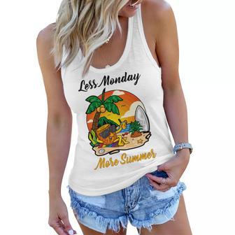 Less Monday More Summer Funny Pineapple Gift Pineapple Lover Women Flowy Tank | Favorety