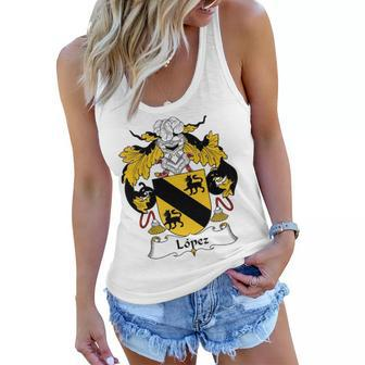 Lopez Coat Of Armsfamily Crest Classic T Shirt Women Flowy Tank - Seseable