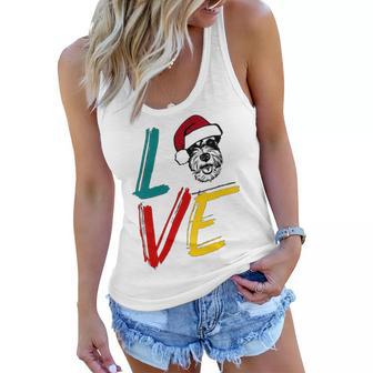 Love My Xmas Miniature Schnauzer Women Flowy Tank | Favorety AU