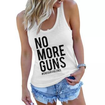 No More Guns End Gun Violence Hashtag Pray For Texas Buffalo Women Flowy Tank | Mazezy