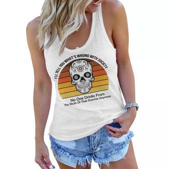 Official Wrong Society Drink From The Skull Of Your Enemies V2 Women Flowy Tank | Favorety UK