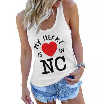 Proud State My Heart Is In Nc North Carolina Women Flowy Tank | Mazezy