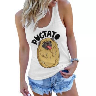 Pugtato Pug Potato Dog Lovers Costume Funny Meme Gifts Women Flowy Tank | Favorety