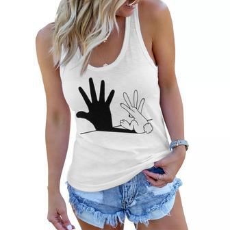 Rabbit Hand Shadow Women Flowy Tank | Favorety AU