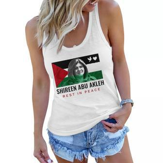 Rip Shireen Abu Akleh Palestine Women Palestinian Flag Women Flowy Tank | Mazezy