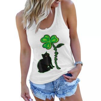 St Patricks Day Black Cat My Lucky Charm Women Flowy Tank | Favorety