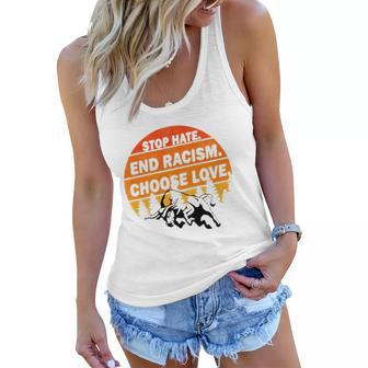 Stop Hate End Racism Choose Love Buffalo Version Women Flowy Tank | Mazezy