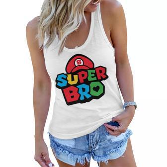 Super Bro Funny Brother Video Gaming Lover Gift Birthday Holiday By Mesa Cute Women Flowy Tank | Favorety DE