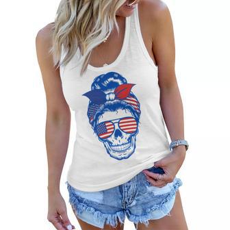 Ultra Maga Red White Blue Skull Women Flowy Tank | Favorety UK