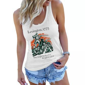 Usa Patriotic Vintage Battle Of Lexington Revolutionary War Women Flowy Tank | Mazezy