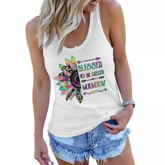 Women Blessed To Be Called Mamaw Sunflower Mothers Day Women Flowy Tank | Mazezy