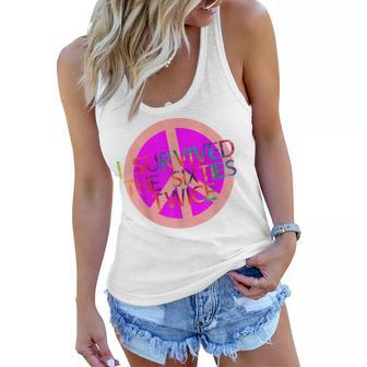 Womens Funny I Survived The Sixties Twice Birthday V2 Women Flowy Tank - Seseable