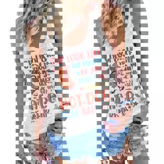 You Look Like 4Th Of July Makes Me Want A Hot Dog Real Bad V11 Women Flowy Tank - Seseable