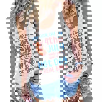 You Look Like 4Th Of July Makes Me Want A Hot Dog Real Bad V8 Women Flowy Tank - Seseable