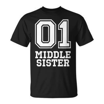 01 Middle Sister Number 1 One T-shirt - Thegiftio UK