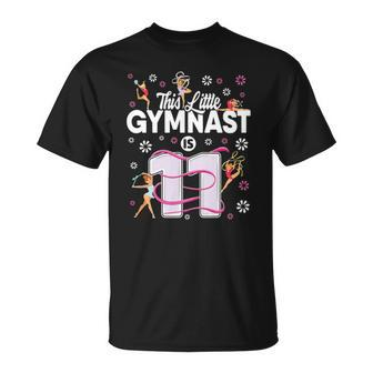 11 Years Old Gymnast 11Th Birthday Girl Tumbling Gymnastics Unisex T-Shirt | Mazezy