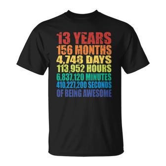 13Th Birthday For Boys & Girls 13 Years Of Being Awesome Unisex T-Shirt | Mazezy