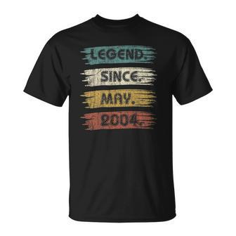 18 Years Old Gifts Legend Since May 2004 18Th Birthday Unisex T-Shirt | Mazezy