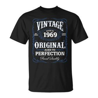 1969 Birthday 1969 Vintage Aged To Perfection T-Shirt - Seseable