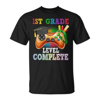 1St Grade Level Complete Last Day Of School Graduation Unisex T-Shirt | Mazezy