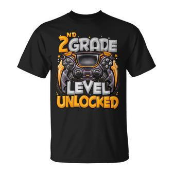 2Nd Grade Level Unlocked Game On 2Nd Grade Back To School V3 Unisex T-Shirt - Seseable