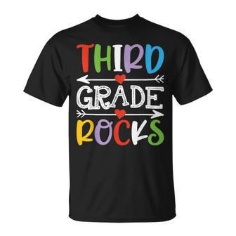3Rd Grade Rocks Back To School Third Grade Teacher T-shirt - Thegiftio UK