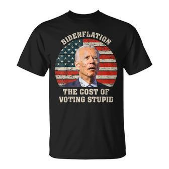 4Th Of July Bidenflation The Cost Of Voting Stupid Biden Unisex T-Shirt - Seseable