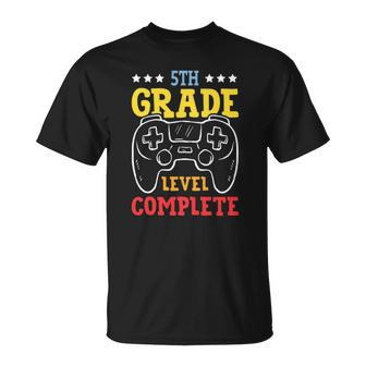 5Th Grade Level Complete Last Day Of School Game Controller Unisex T-Shirt | Mazezy AU