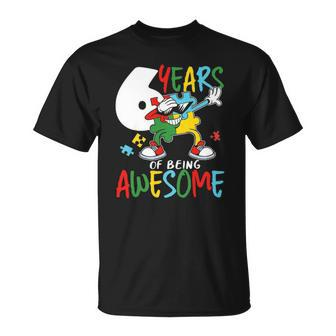 6 Years Old Birthday Autistic Boy Girl Autism Awareness Unisex T-Shirt | Mazezy
