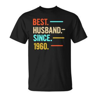 62Nd Wedding Anniversary Best Husband Since 1960 Husband T-shirt - Thegiftio UK