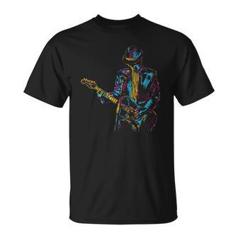 Abstract Art Musician Music Band Bass Player Unisex T-Shirt | Mazezy