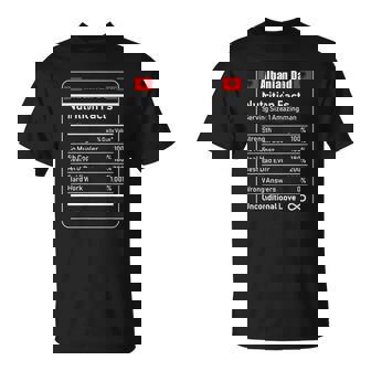 Albanian Dad Nutrition Facts Fathers T-shirt - Thegiftio