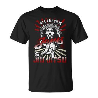 All I Need Is Jesus And Jiu Sitsu Combat Sport Dd Unisex T-Shirt - Monsterry UK